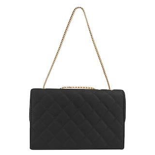 Foto 3 | Bolso Para Dama Negro Lichi Rombos Sintetico Andalucia Nueva Imagen
