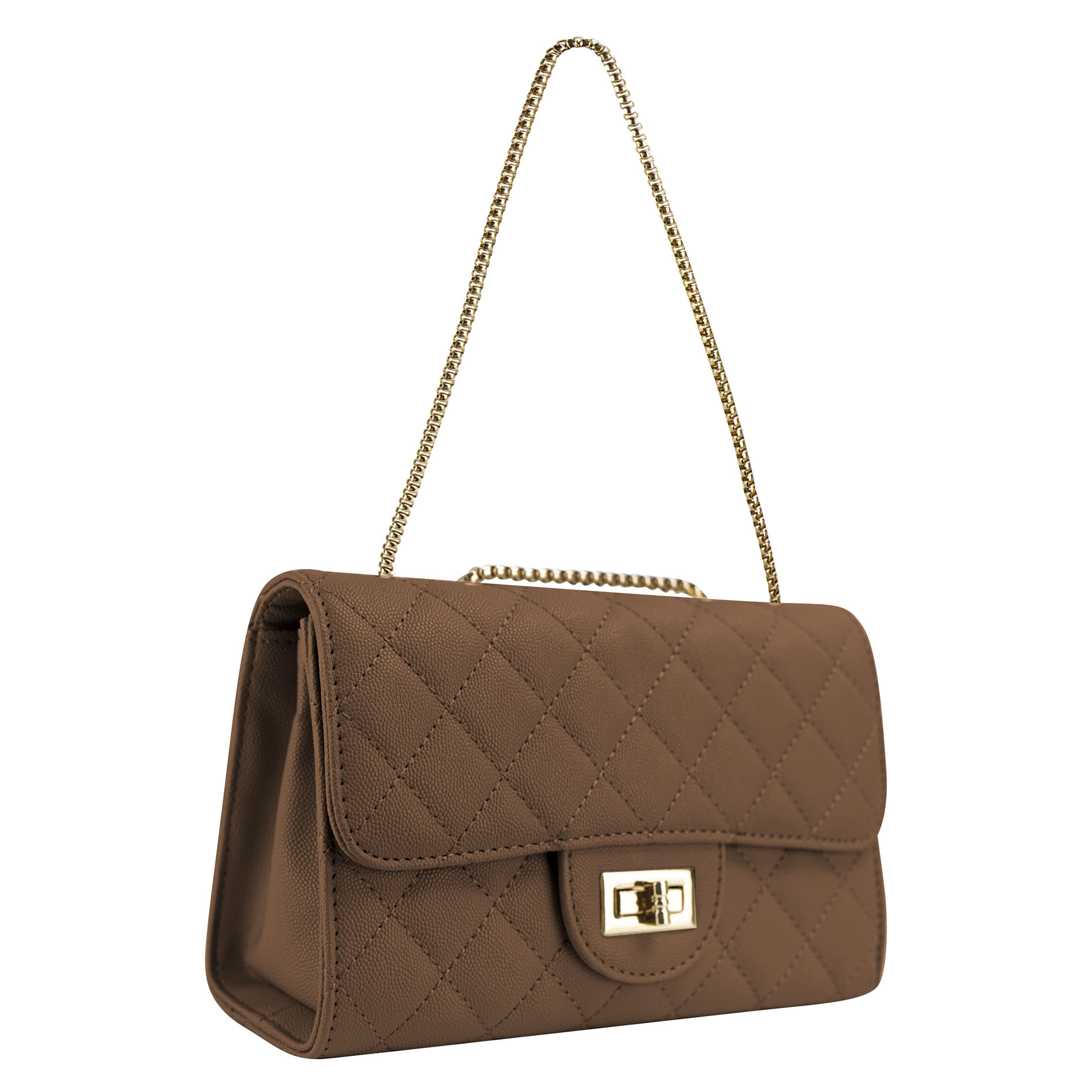 Foto 2 | Bolso Para Dama Cognac Lichi Rombos Sintetico Andalucia Nueva Imagen