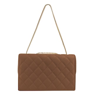 Foto 3 | Bolso Para Dama Cognac Lichi Rombos Sintetico Andalucia Nueva Imagen