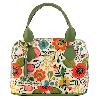 Foto 1 | Bolso Para Dama Verde Olivo Yute Floral Textil/sintetico Dafne Nueva Imagen