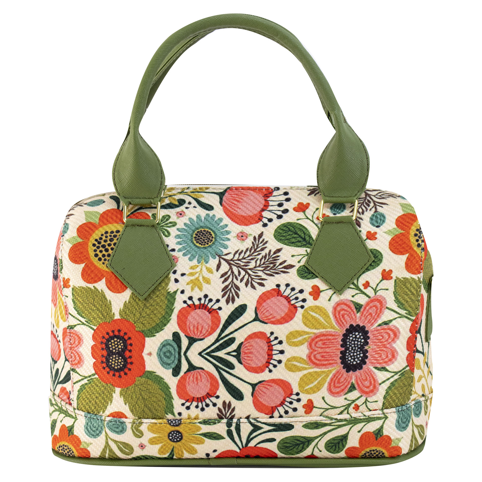 Foto 4 pulgar | Bolso Para Dama Verde Olivo Yute Floral Textil/sintetico Dafne Nueva Imagen