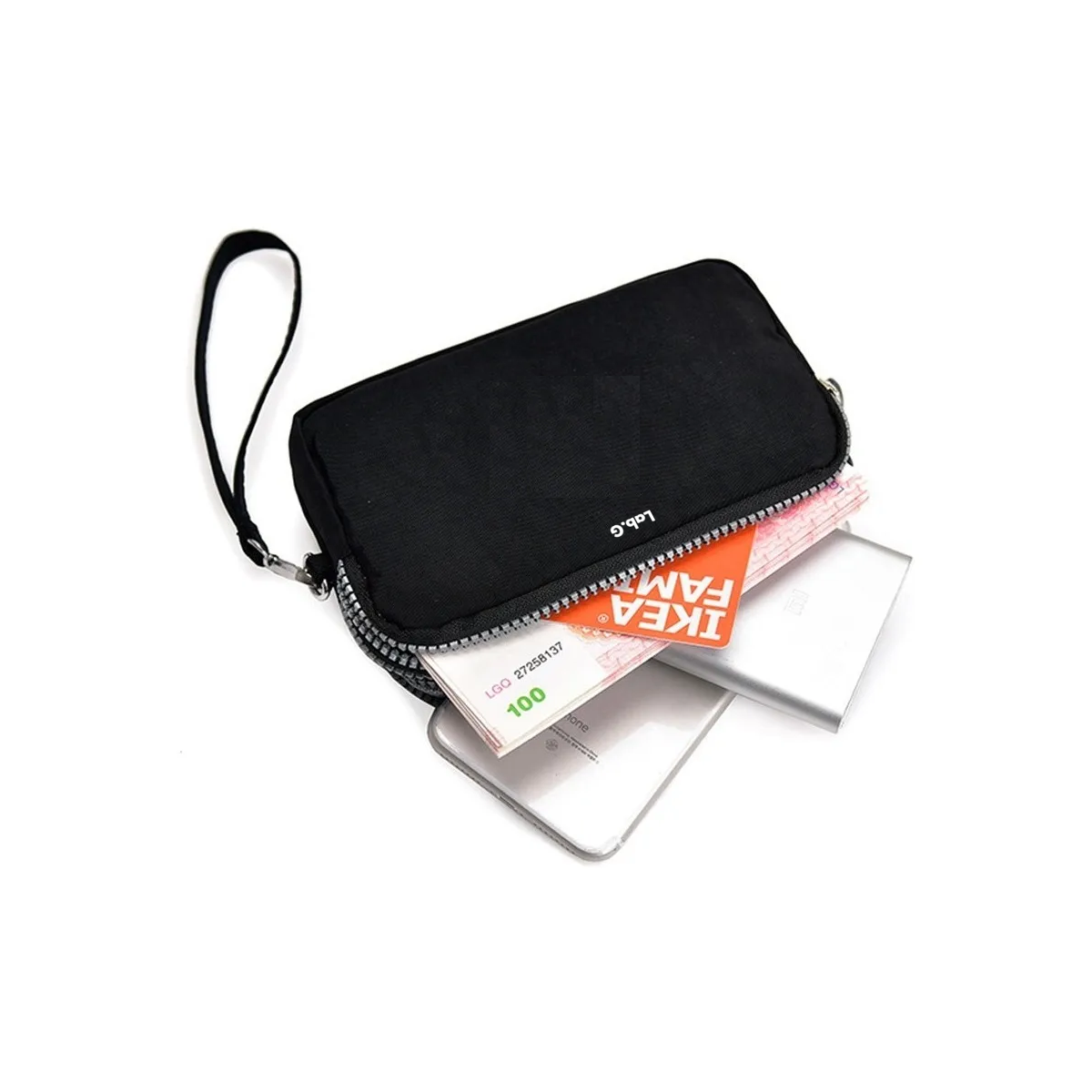 Foto 3 pulgar | Bolsa Mano Cartera Tres Capas Organizador Monedero Mujer Lab.g Negro