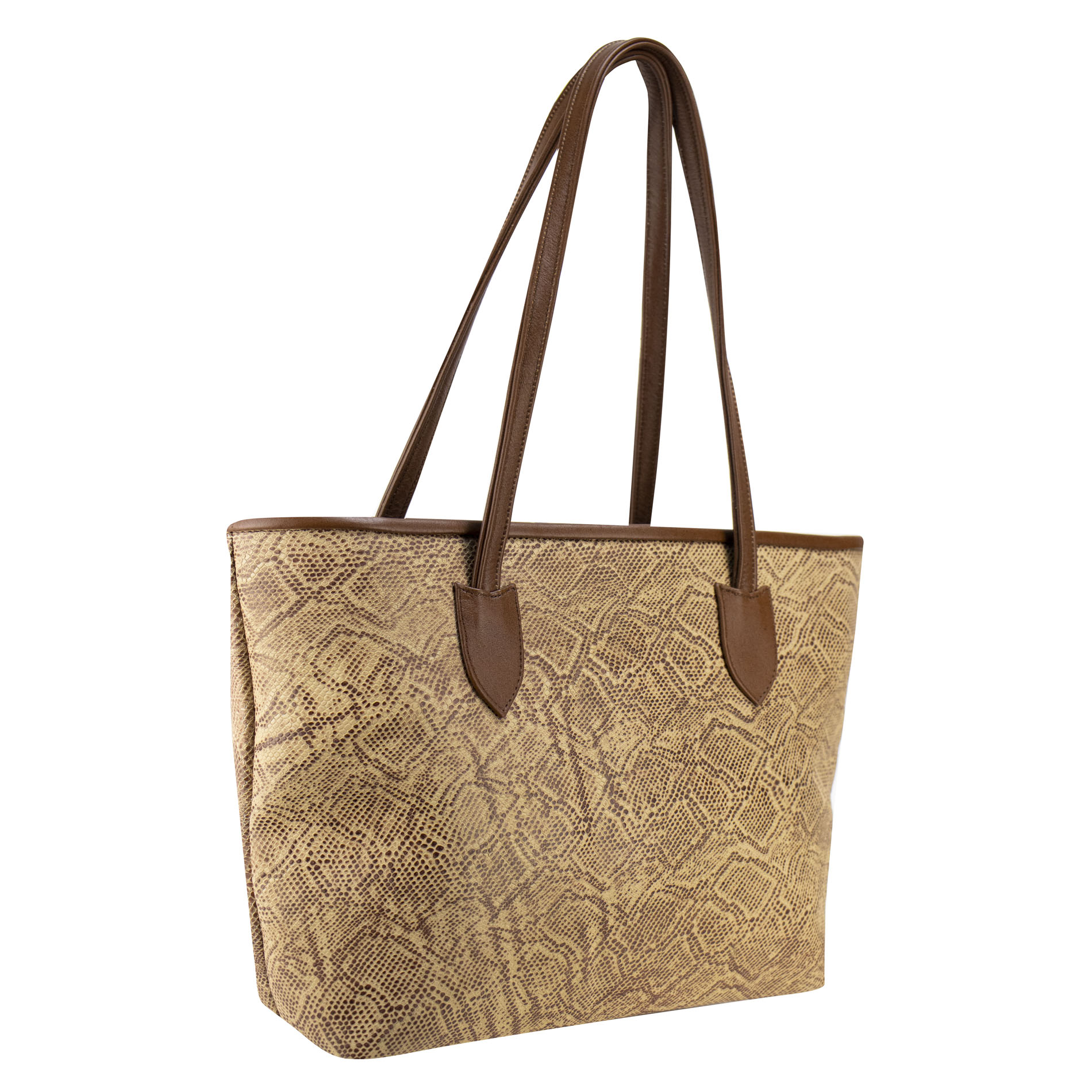 Foto 2 | Bolso Para Dama Beige Piel Vibora Chamoy Piel 100% Ramona Nueva Imagen