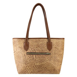 Foto 3 | Bolso Para Dama Beige Piel Vibora Chamoy Piel 100% Ramona Nueva Imagen