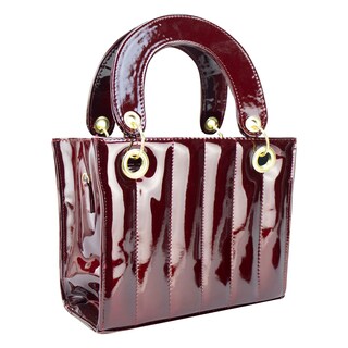 Foto 2 | Bolso Para Dama Merlot Charol Capitonado Sintetico Aranza Nueva Imagen
