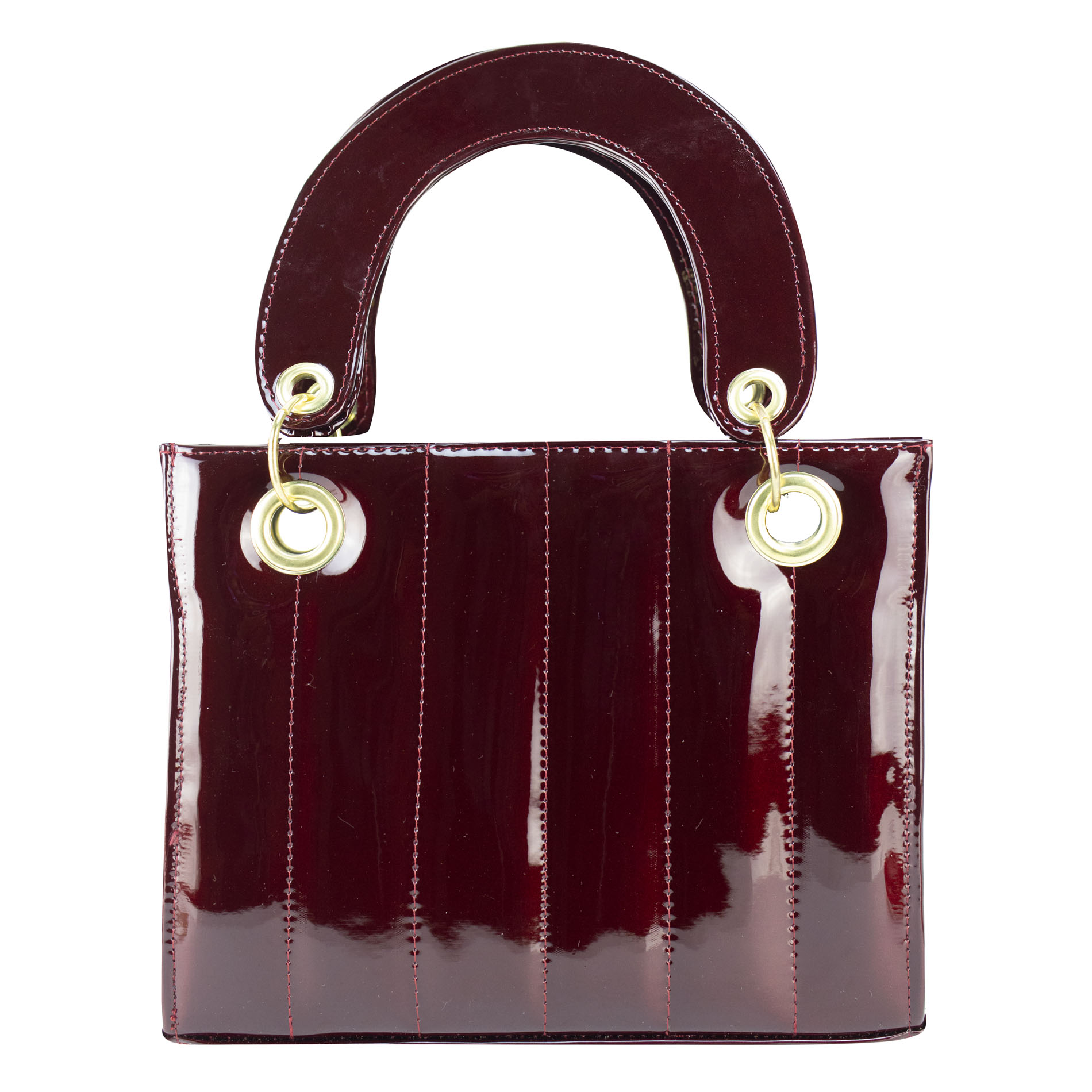 Foto 4 pulgar | Bolso Para Dama Merlot Charol Capitonado Sintetico Aranza Nueva Imagen