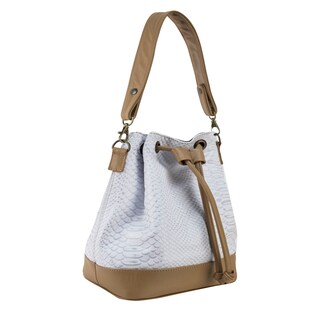 Foto 2 | Bolso Para Dama Blanco Piel Vibora Nuez Piel 100% Mini Emmy Nueva Imagen
