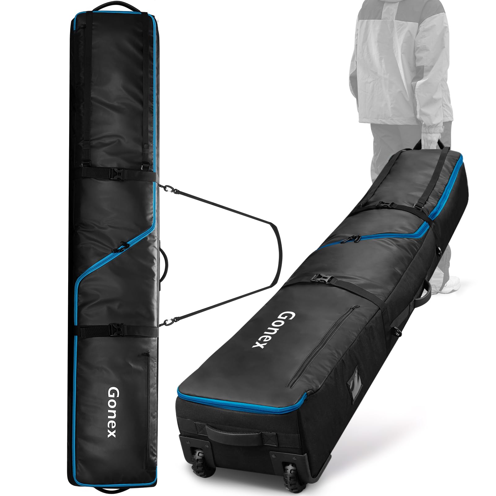 Foto 2 pulgar | Bolsa De Snowboard Gonex Goski-w Con Ruedas De 175 Cm A 190 Cm - Venta Internacional.