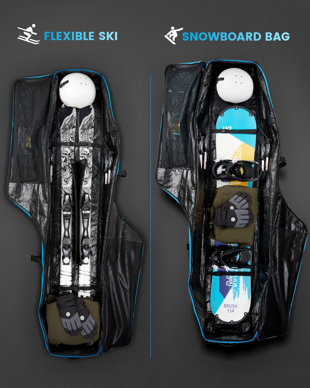 Foto 5 pulgar | Bolsa De Snowboard Gonex Goski-w Con Ruedas De 175 Cm A 190 Cm - Venta Internacional.