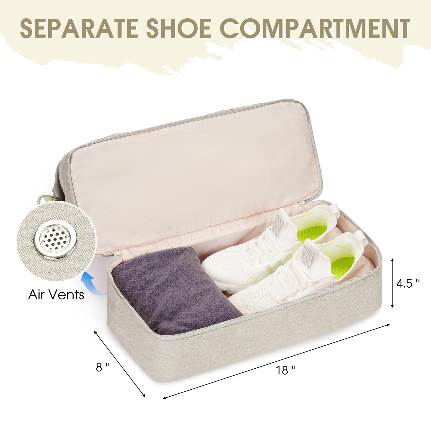 Foto 5 pulgar | Bolsa De Viaje Wandf Para Spirit Airlines Con Puerto Usb, Color Beige - Venta Internacional.