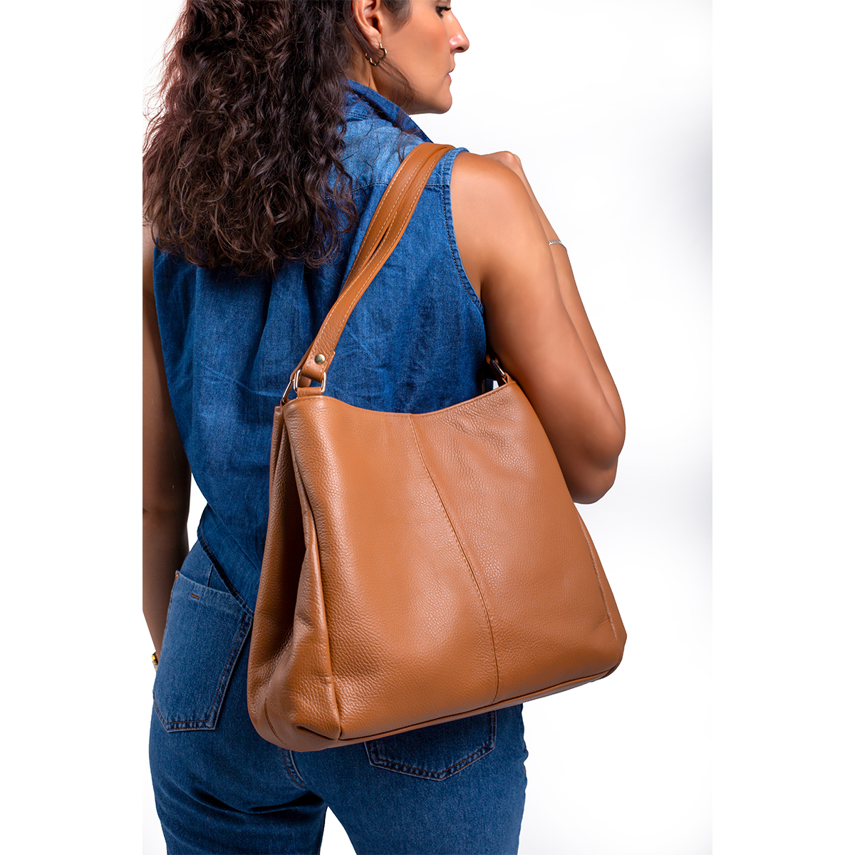 Foto 5 pulgar | Bolsa Castelli Dama Piel Genuina Con 5 Compartimentos