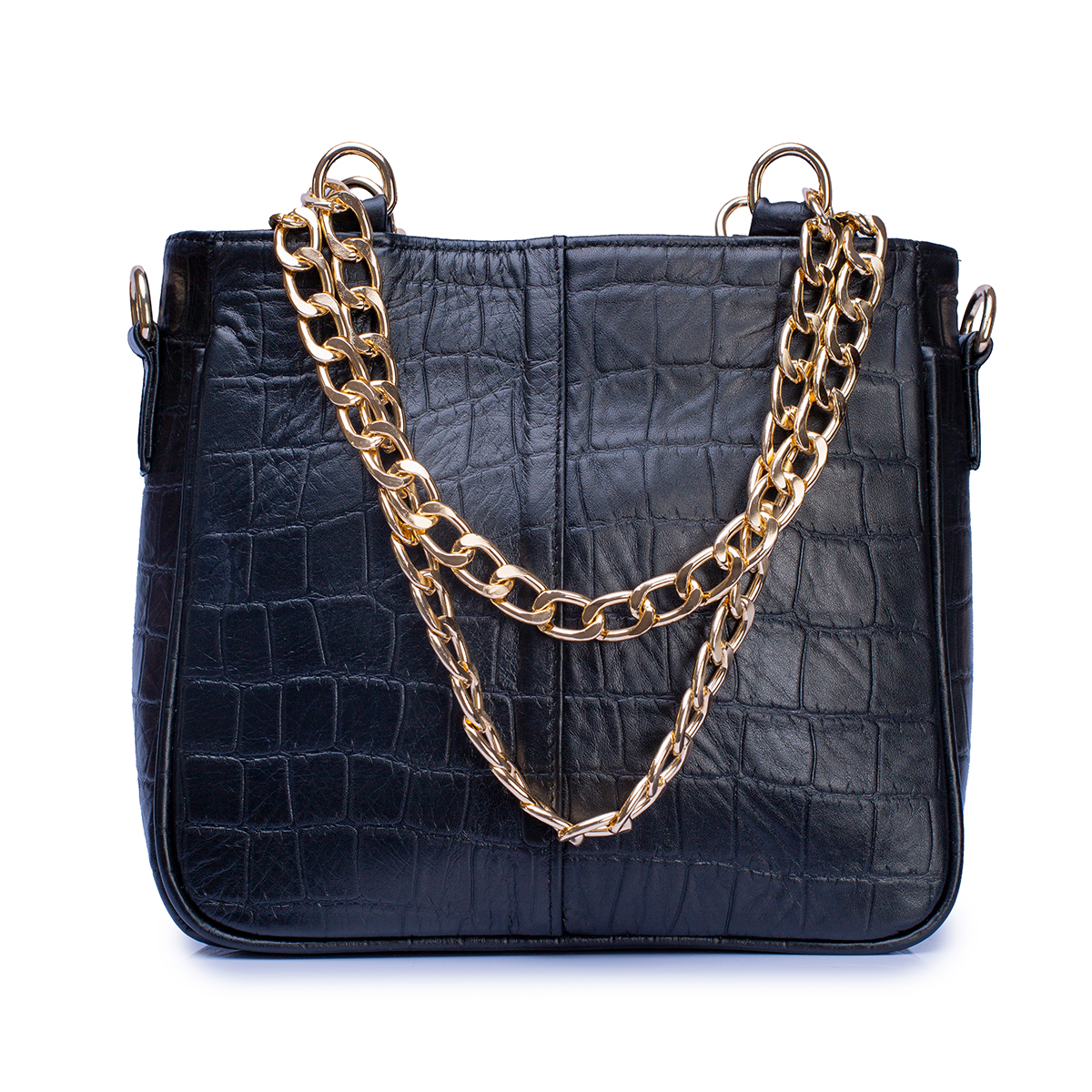 Foto 1 | Bolsa Castelli Dama Croco Piel Genuina Correa Desmontable