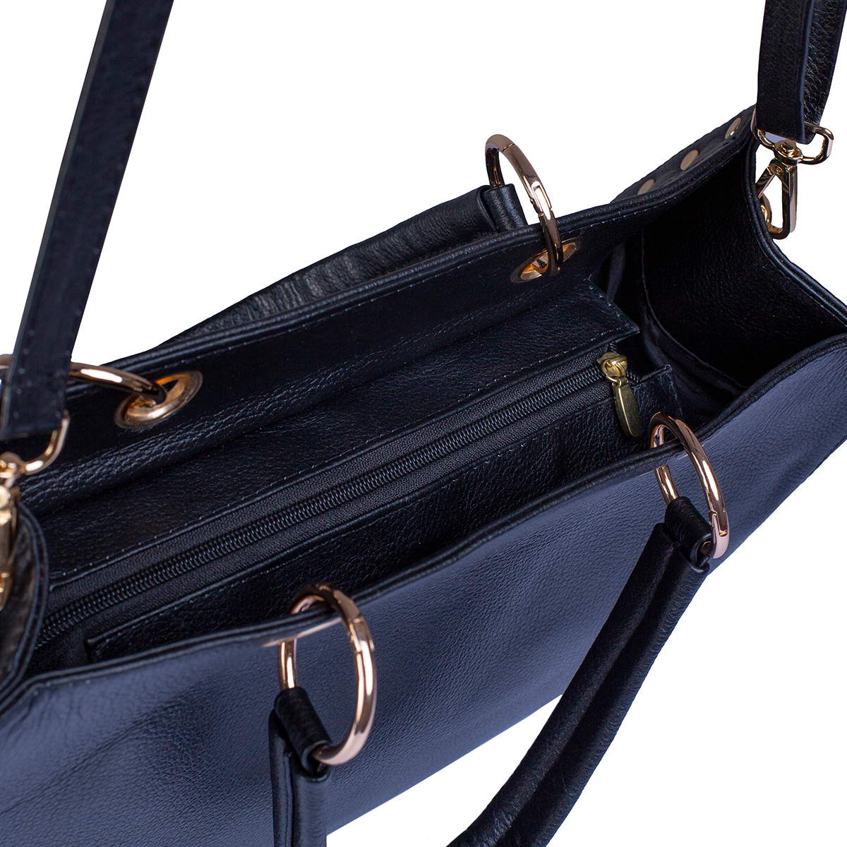 Foto 6 pulgar | Bolsa Castelli Dama Piel Genuina Tote Grande Elegante