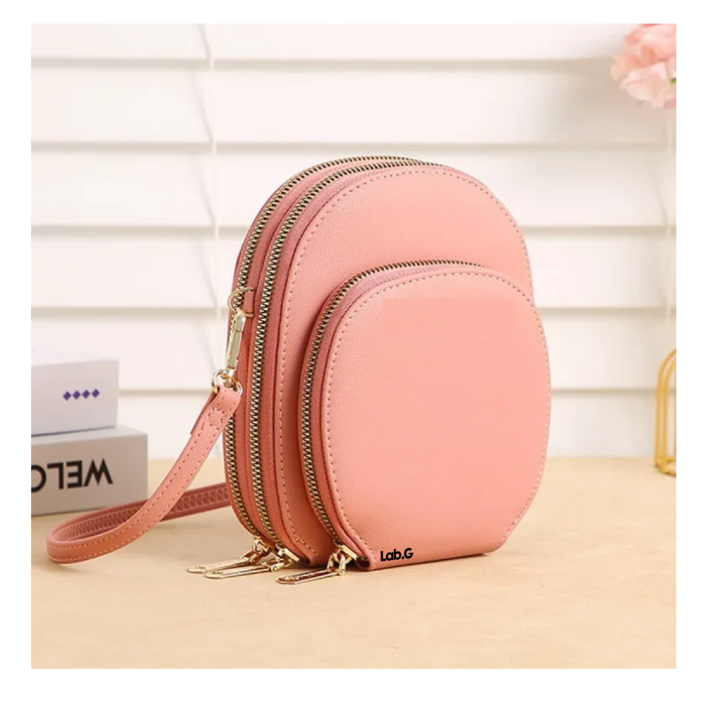 Foto 2 | Bolso De Hombro Para Mujer Lab.g  Rosa Claro