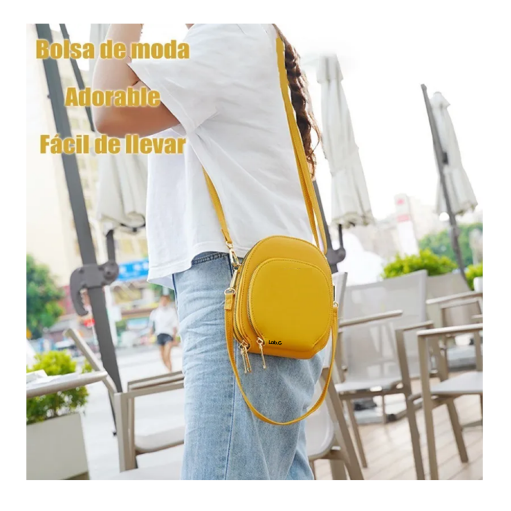 Foto 4 pulgar | Bolso De Hombro Para Mujer Lab.g  Rosa Claro