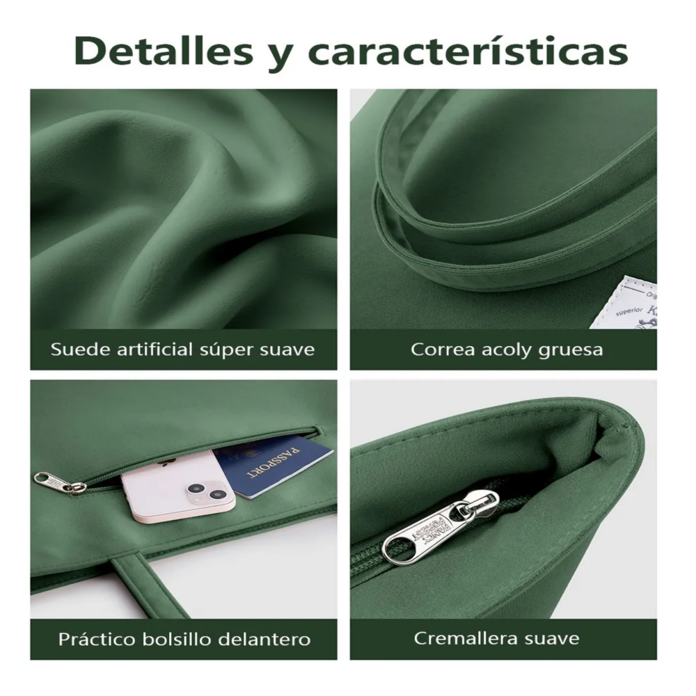 Foto 5 pulgar | Bolso Lona Cercanías Mujer Lab.g  Verde Olivo