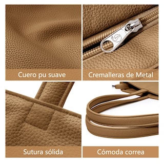 Foto 3 | Bolso Mano Mujer Alta Capacidad Belug Marrón