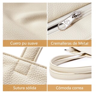 Foto 4 | Bolso Mano Mujer Alta Capacidad Lab.g Creamy White