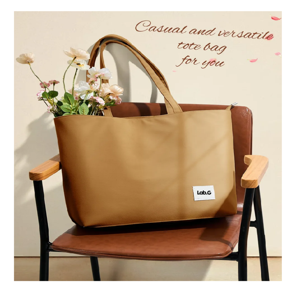 Foto 5 | Bolso Lona Cercanías Mujer Lab.g  Marrón Claro