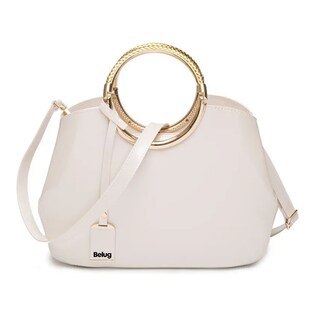 Foto 1 | Bolso De Charol Brillante Belug Beige
