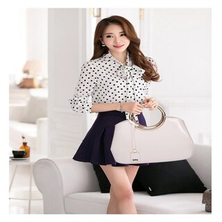 Foto 3 | Bolso De Charol Brillante Belug Beige