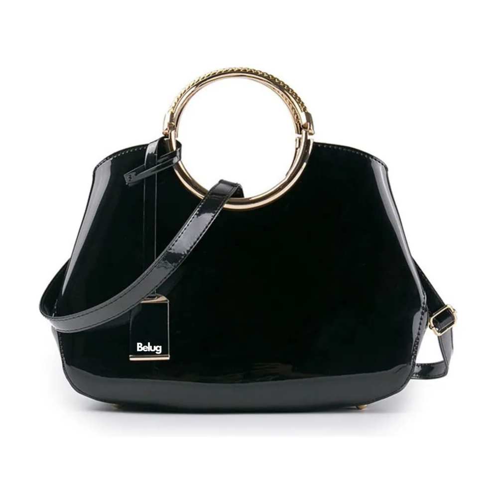 Foto 2 pulgar | Bolso De Charol Brillante Belug  Negro