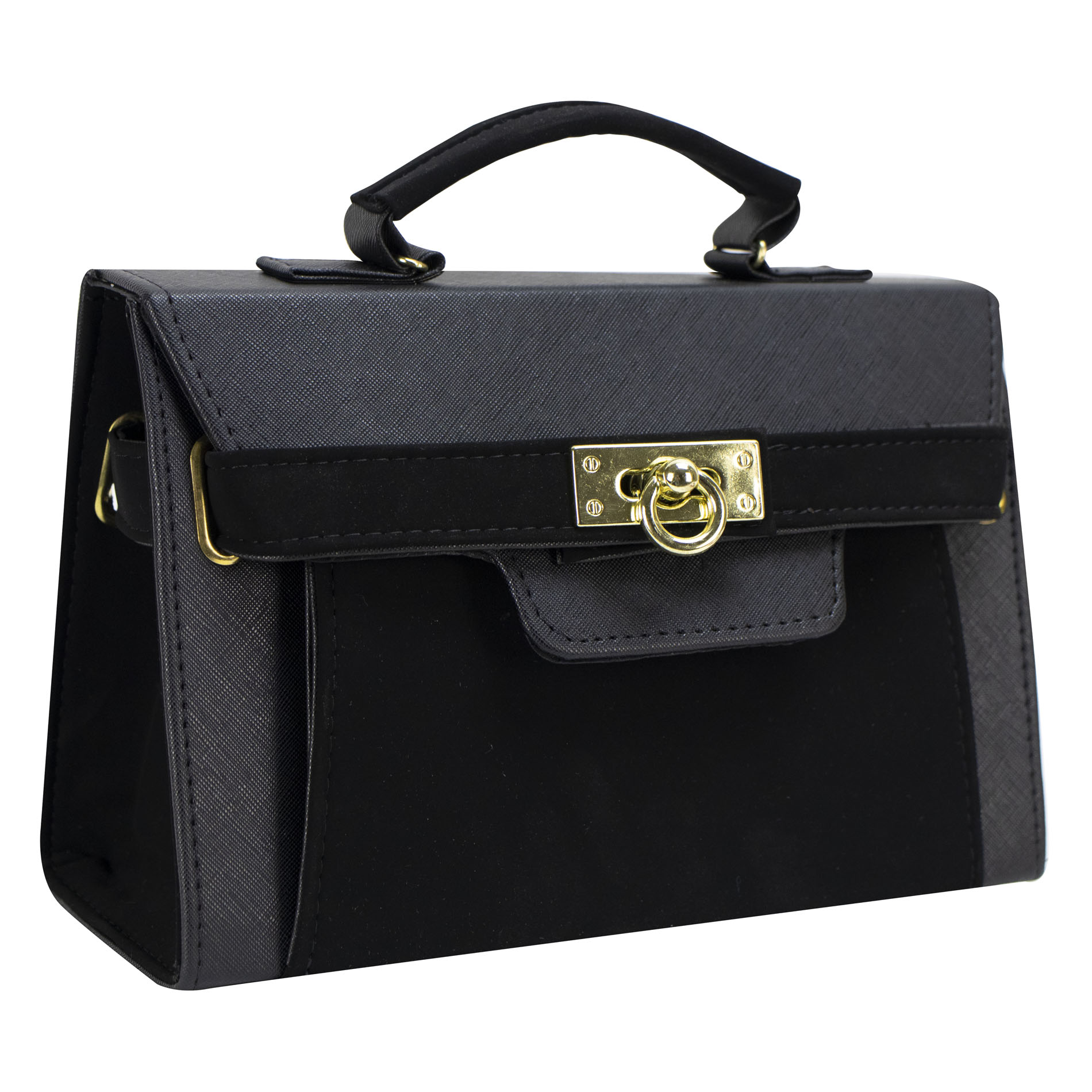 Foto 2 | Bolso Para Dama Negro Buck Sintetico Greta Nueva Imagen