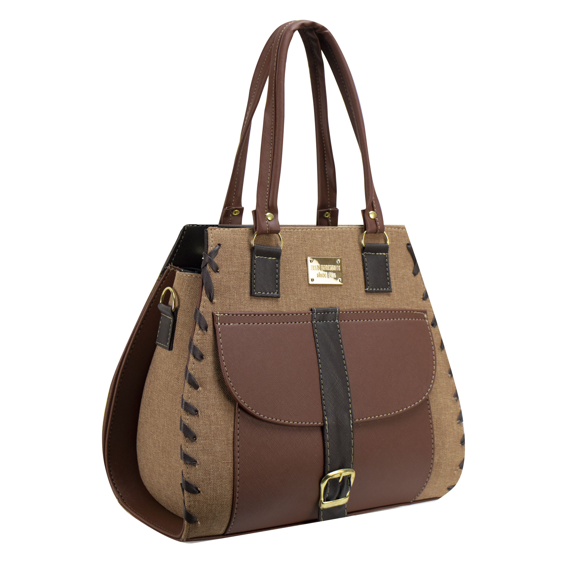Foto 2 | Bolso Para Dama Trigo Curri Chedron Textil/sintetico Daniell Nueva Imagen