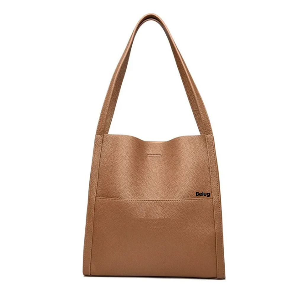 Foto 2 pulgar | Bolso Para Mujer De Cuero Bolsa Tote Belug  Café