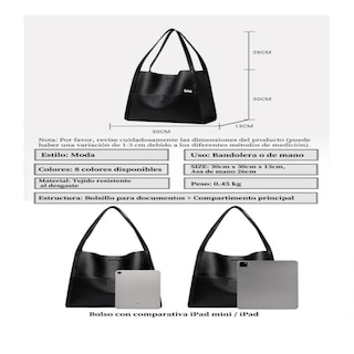 Foto 2 | Bolso Para Mujer De Cuero Bolsa Tote Belug Rojo
