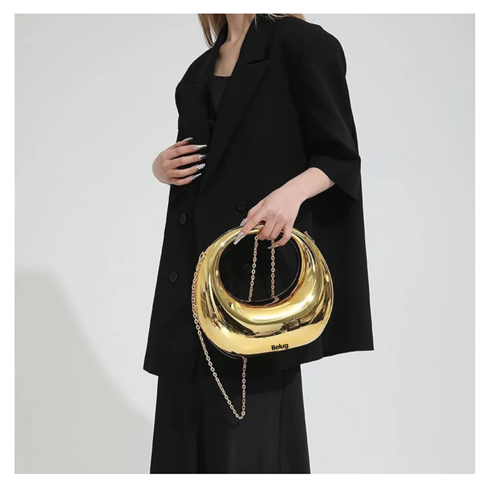Foto 4 | Bolsa De Mano Crossbody De Acrílico Belug  Dorado
