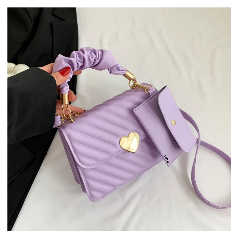 Foto 4 | Bolso De Mano Hombro + Cartera 2pz Lab.g  Violeta