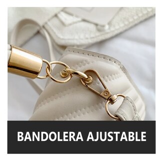 Foto 2 | Bolso De Mano Hombro + Cartera 2pz Belug Blanco
