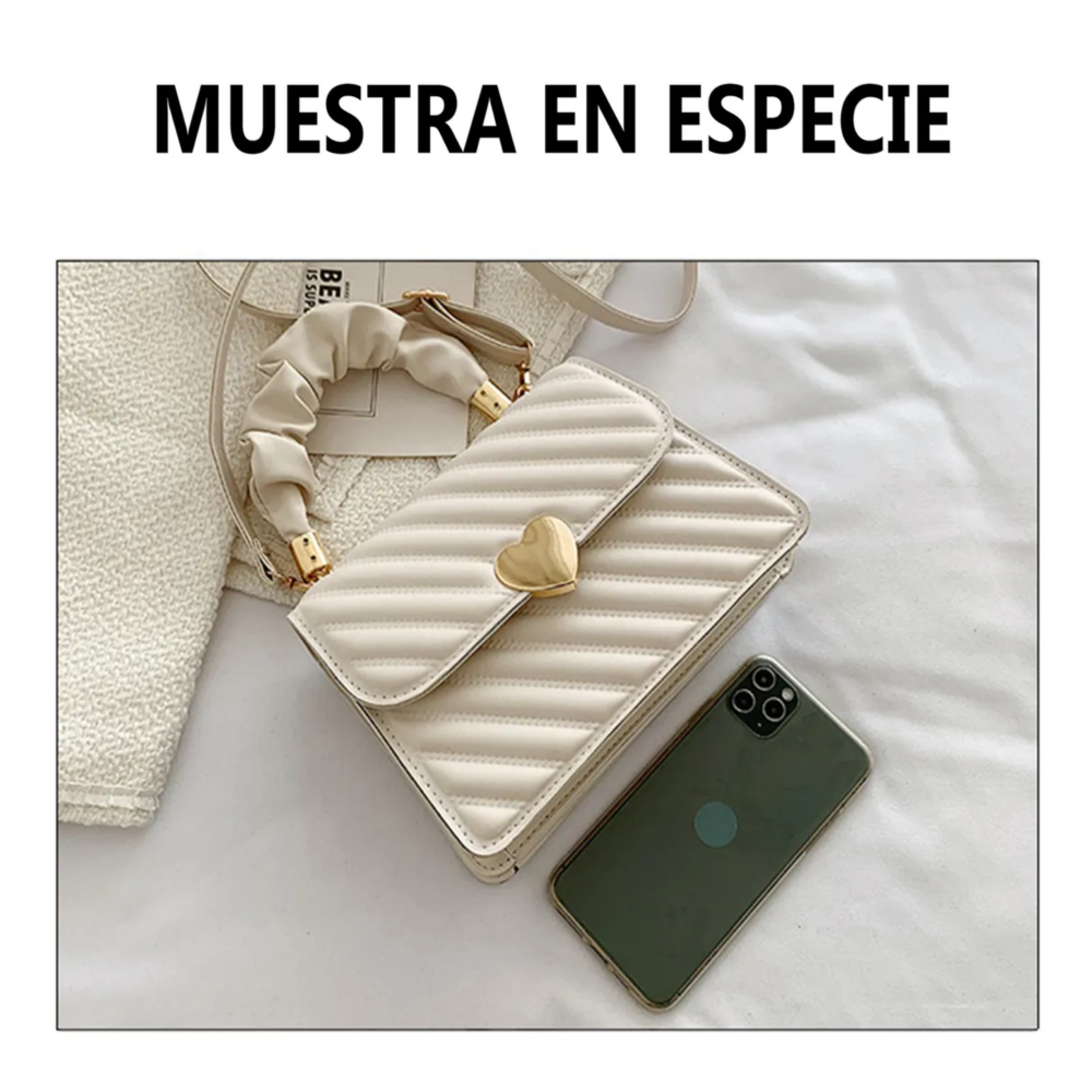 Foto 4 pulgar | Bolso De Mano Hombro + Cartera 2pz Belug  Blanco