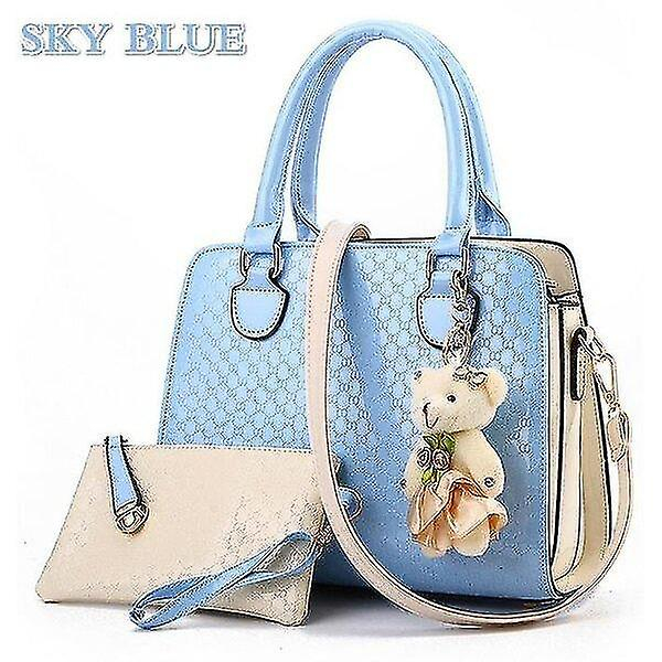 Foto 2 pulgar | Bolso Huoguo All Match Bear Colgante  Juego De 2 Piezas  Azul - Venta Internacional.