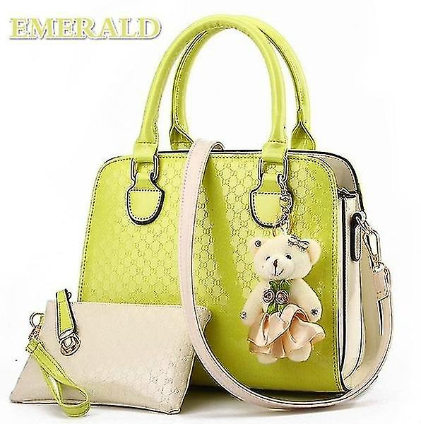 Foto 2 pulgar | Bolso Huoguo All Match Bear Colgante  Juego De 2 Piezas  Verde - Venta Internacional.