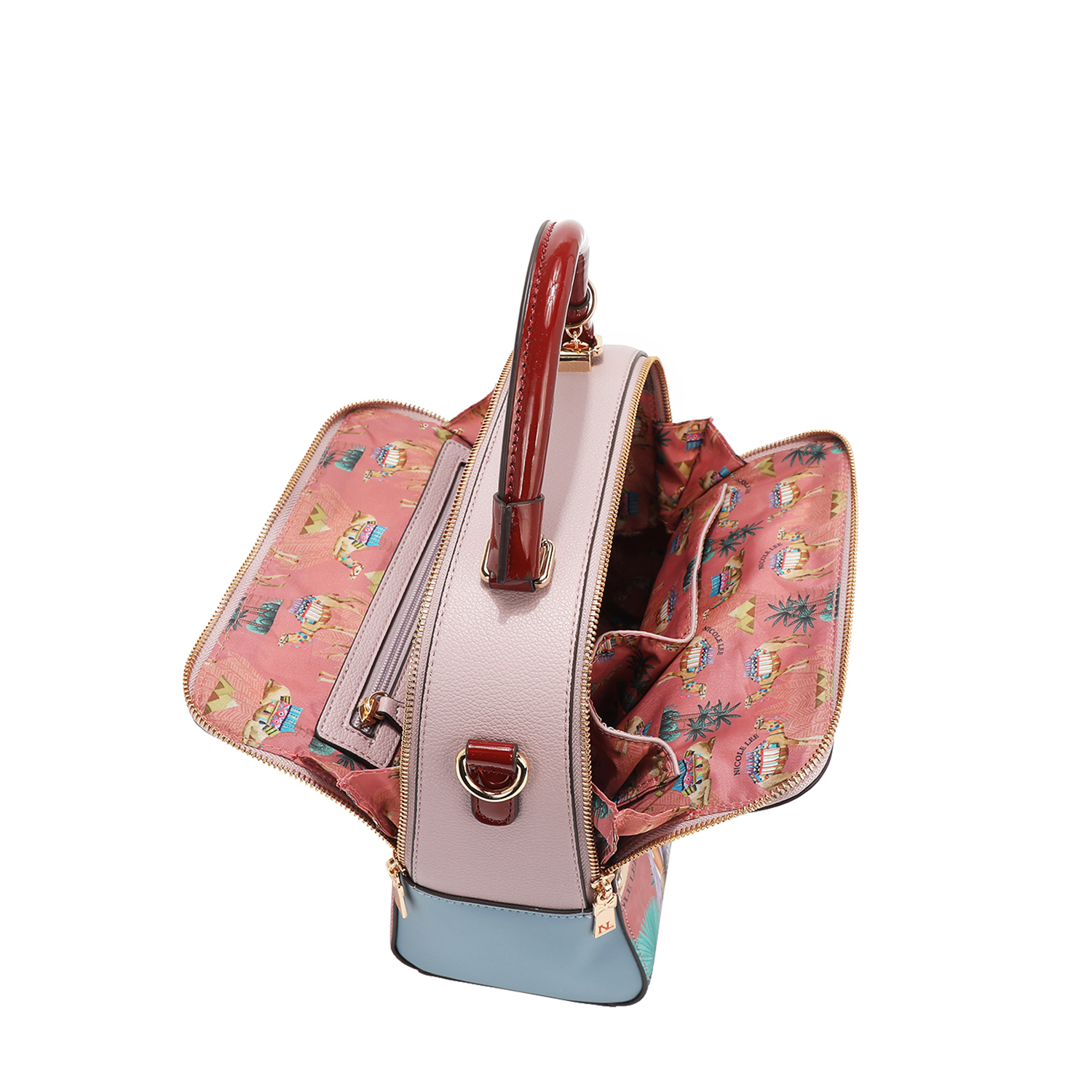 Foto 2 | Bolsa Mano Cuadrada Nicole Lee Estampado Queen Cleopatra