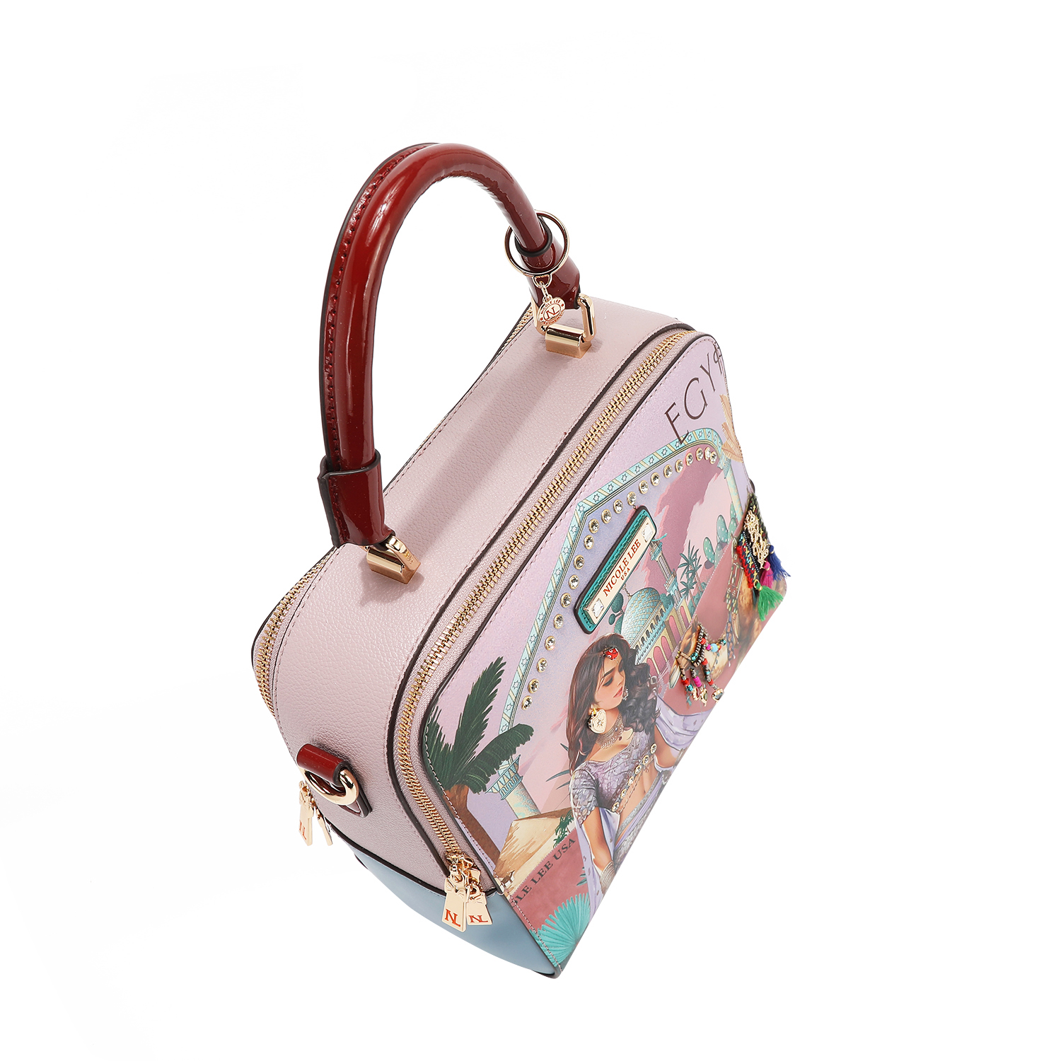 Foto 3 | Bolsa Mano Cuadrada Nicole Lee Estampado Queen Cleopatra