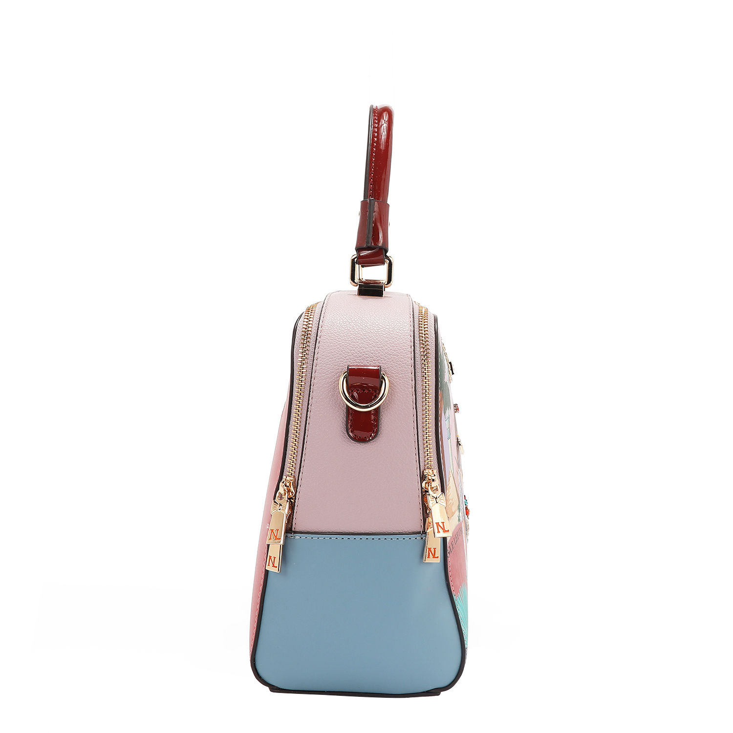 Foto 5 pulgar | Bolsa Mano Cuadrada Nicole Lee Estampado Queen Cleopatra