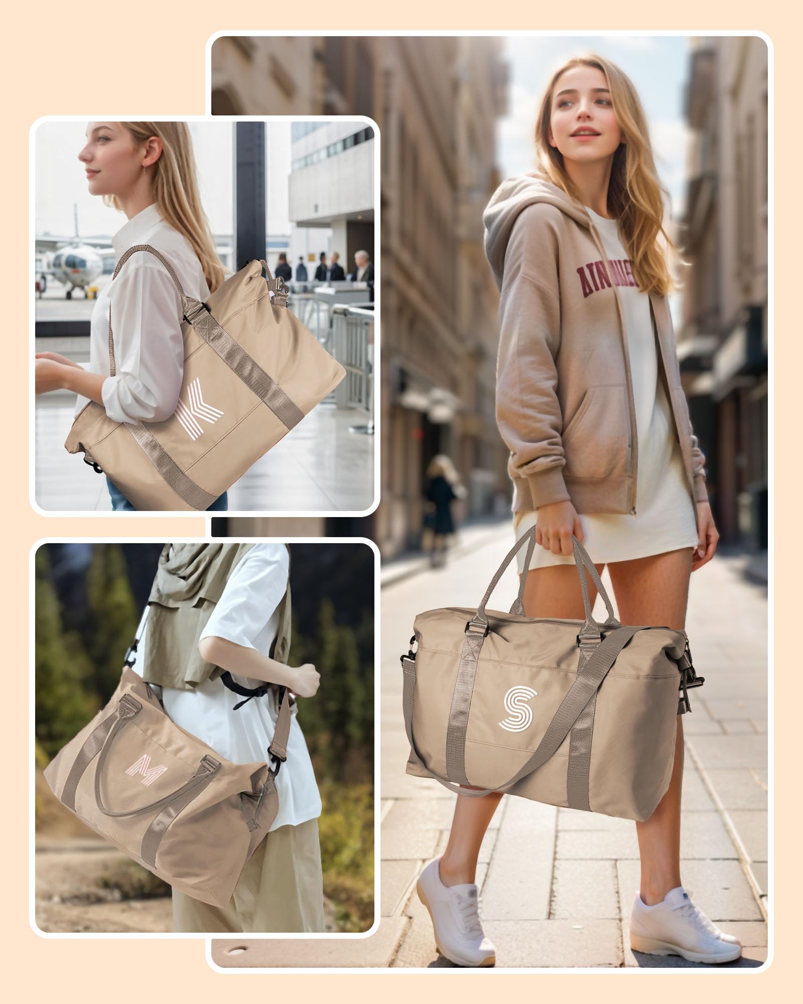 Foto 2 | Bolsa De Viaje Vogewood De Regalo Para Niñas Adolescentes Con Monograma (letra V) - Venta Internacional.
