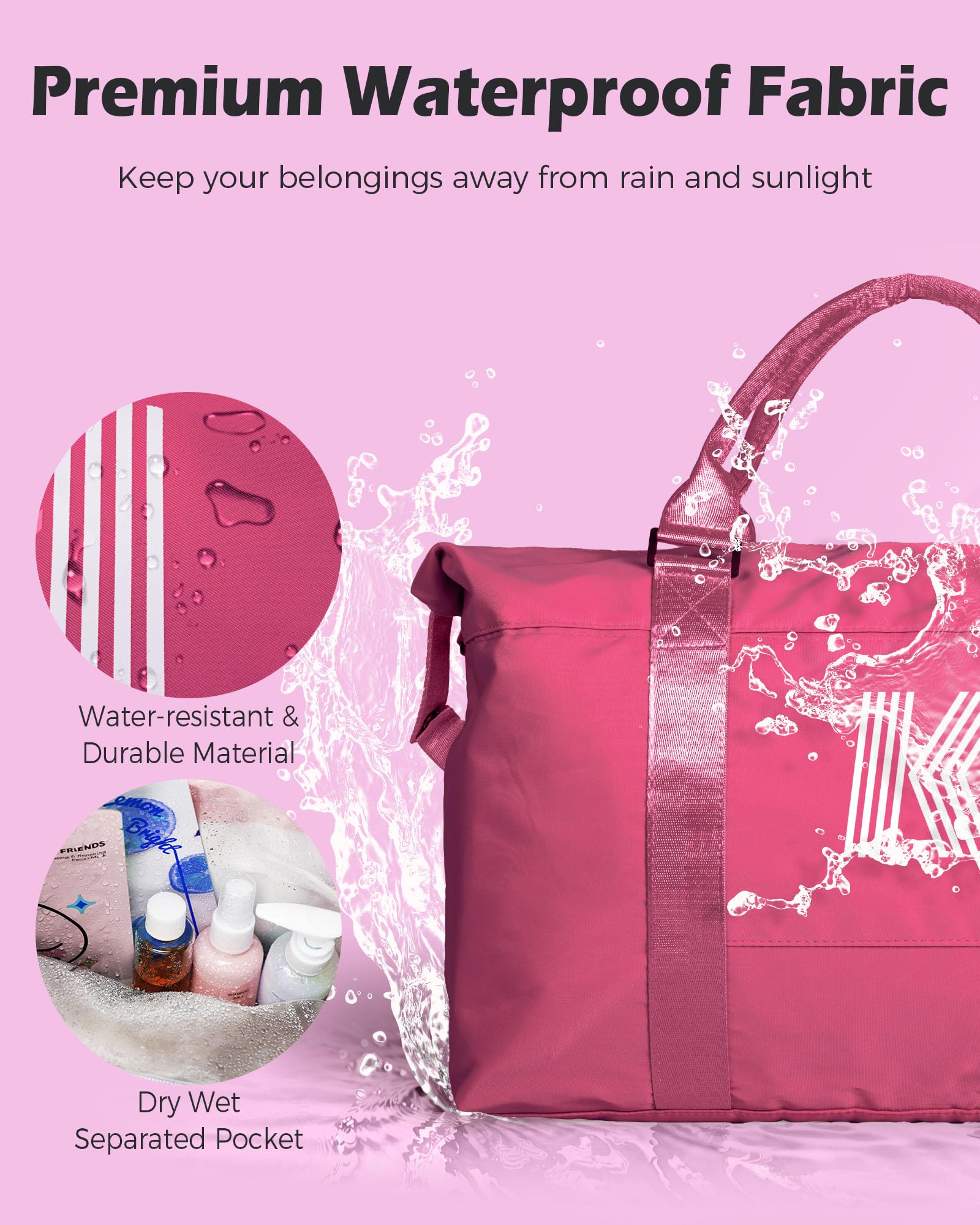 Foto 5 | Bolsa De Viaje Weekender Bag Con Iniciales Vogewood Para Adolescente - Venta Internacional.