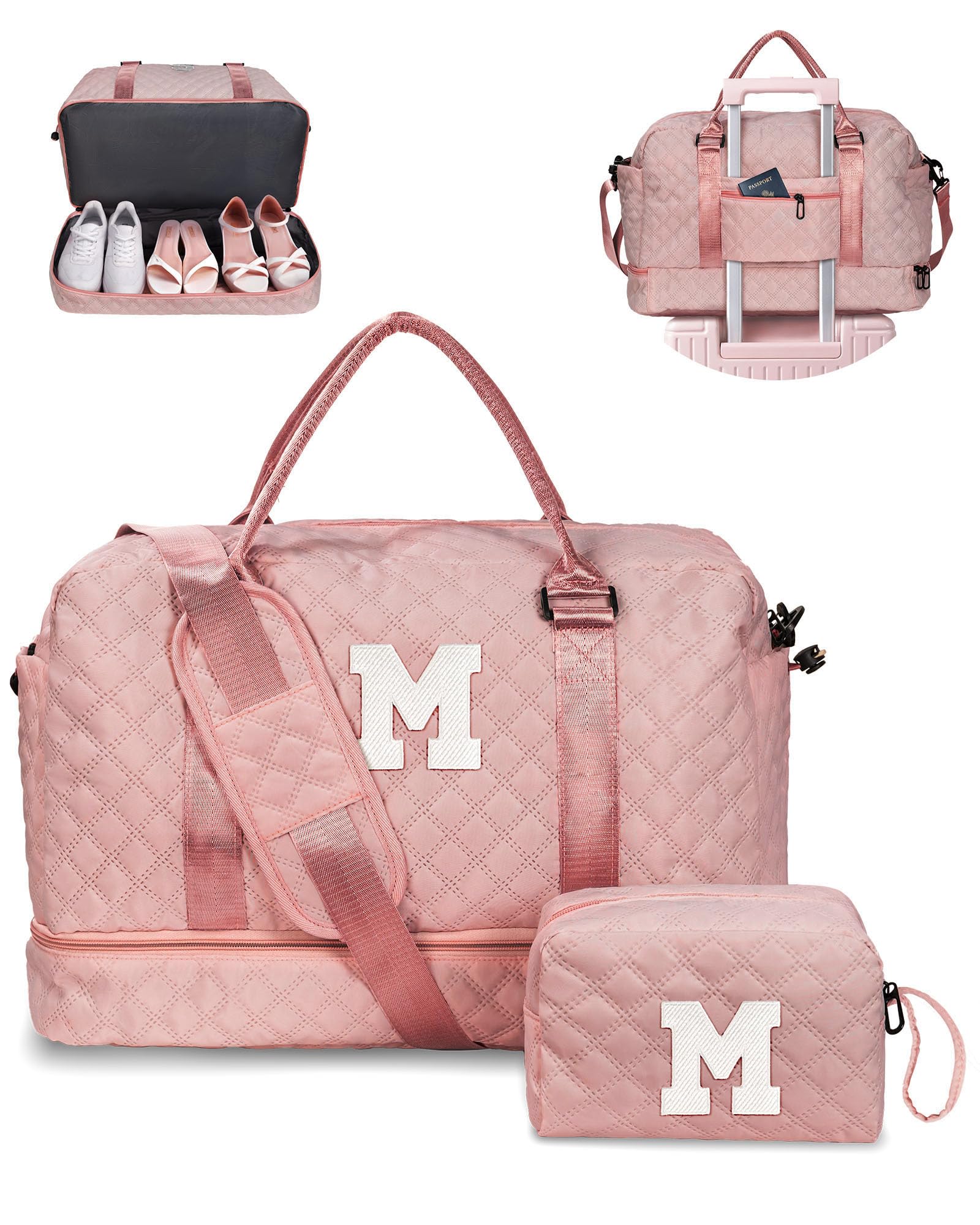 Foto 1 | Bolsa De Viaje Con Diseño Vogewood Initial Para Fin De Semana Y Compartimento Para Zapatos - Venta Internacional.