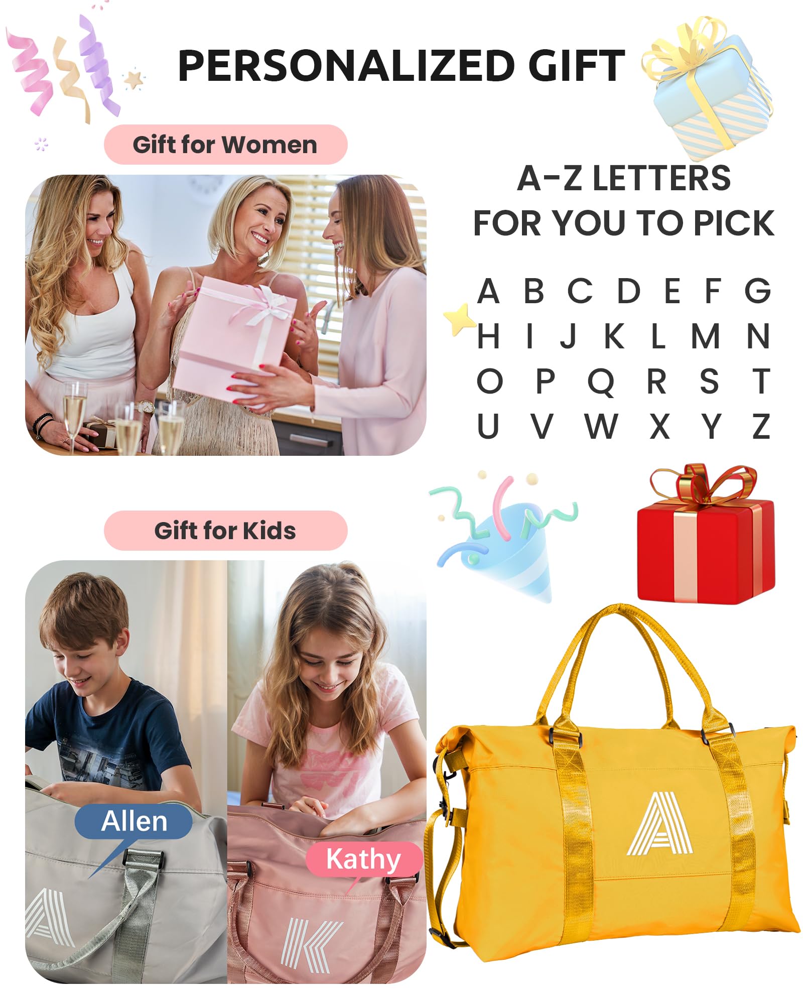 Foto 3 | Bolsa De Viaje Vogewood Para Niñas Adolescentes Con Letra Inicial I - Venta Internacional.