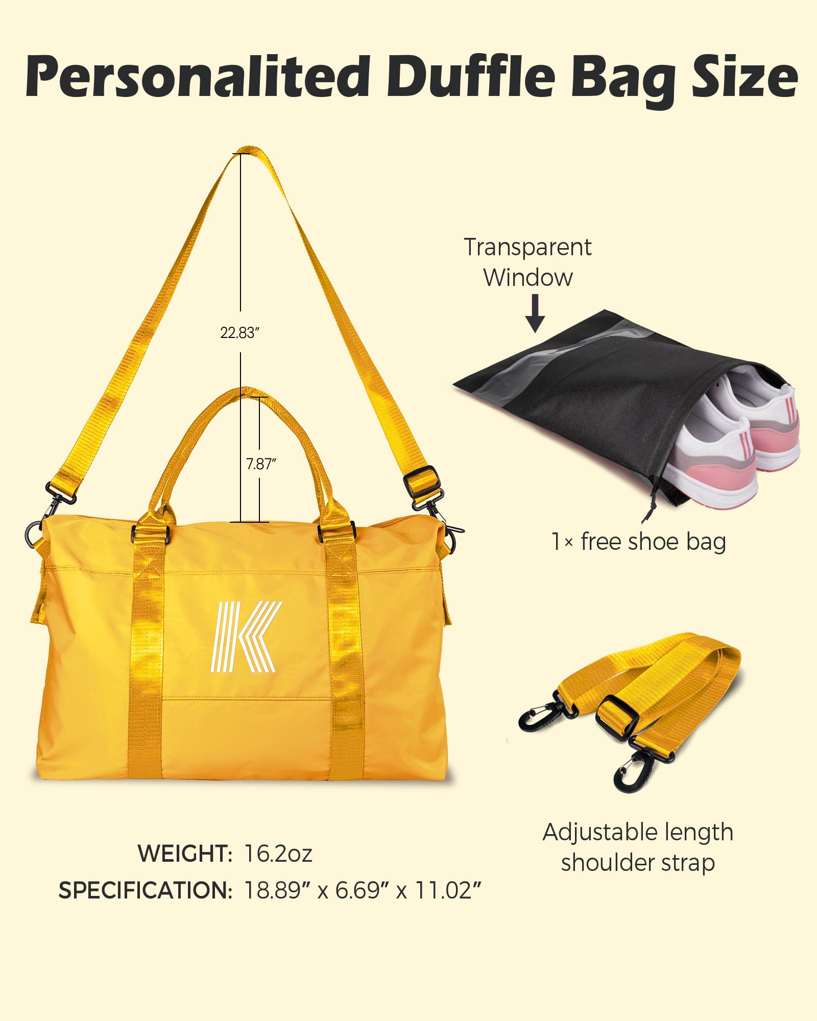 Foto 6 | Bolsa De Viaje Vogewood Para Niñas Adolescentes Con Letra Inicial I - Venta Internacional.