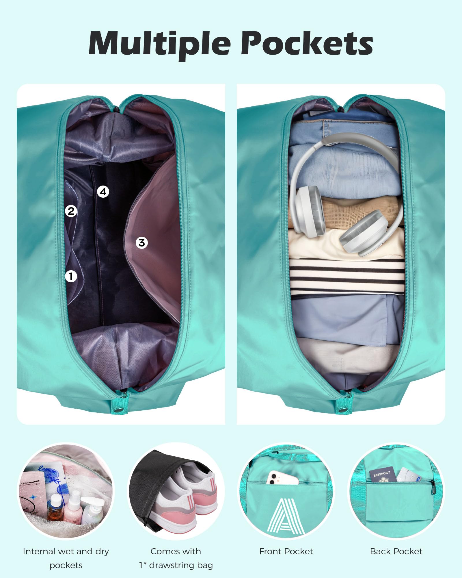 Foto 5 pulgar | Bolsa De Viaje Vogewood Initial Personalizada Weekender Girl - Venta Internacional.