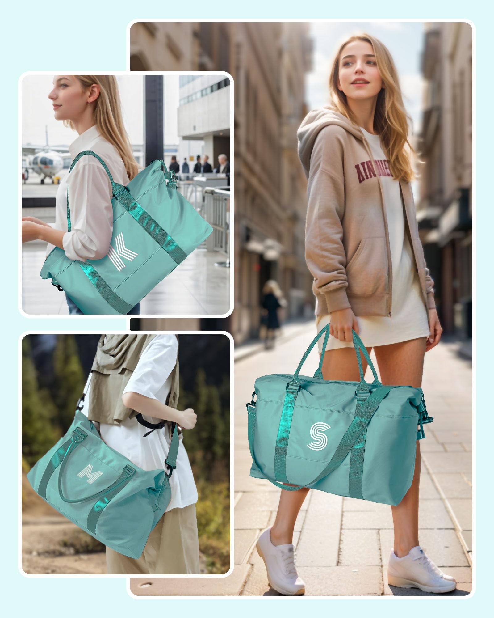 Foto 4 pulgar | Bolsa De Viaje Vogewood Teen Girl Con La Inicial I  Impermeable - Venta Internacional.