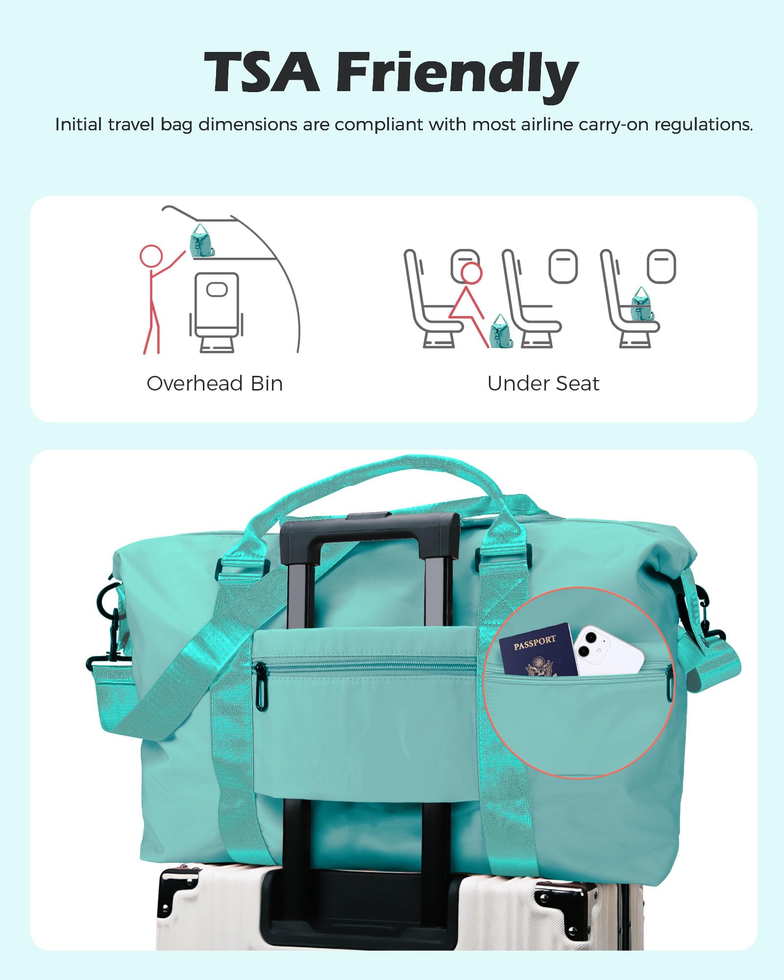 Foto 7 | Bolsa De Viaje Vogewood Teen Girl Con La Inicial I  Impermeable - Venta Internacional.