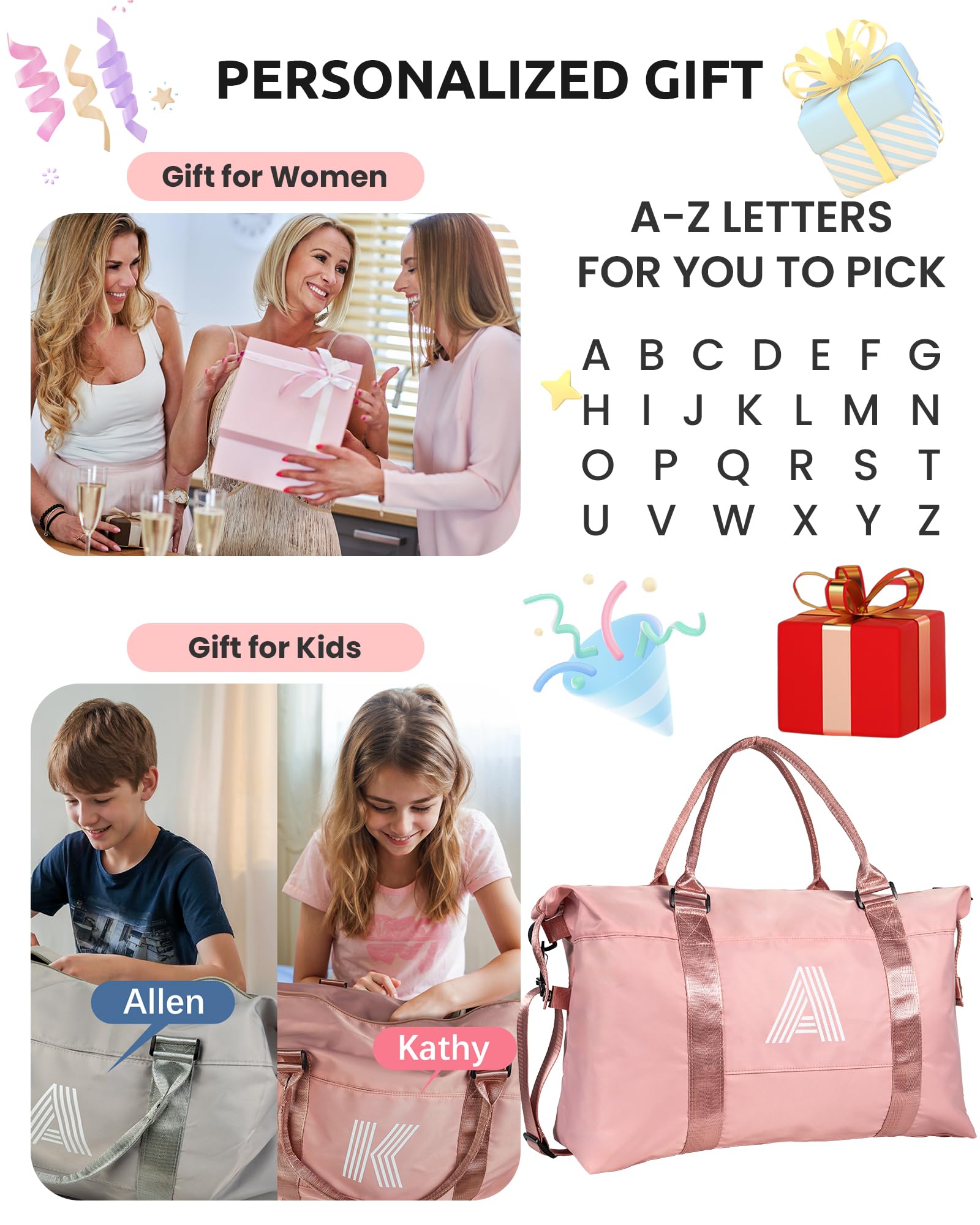 Foto 3 pulgar | Bolsa De Viaje Con Iniciales Vogewood Para Hijas Y Niñas - Venta Internacional.