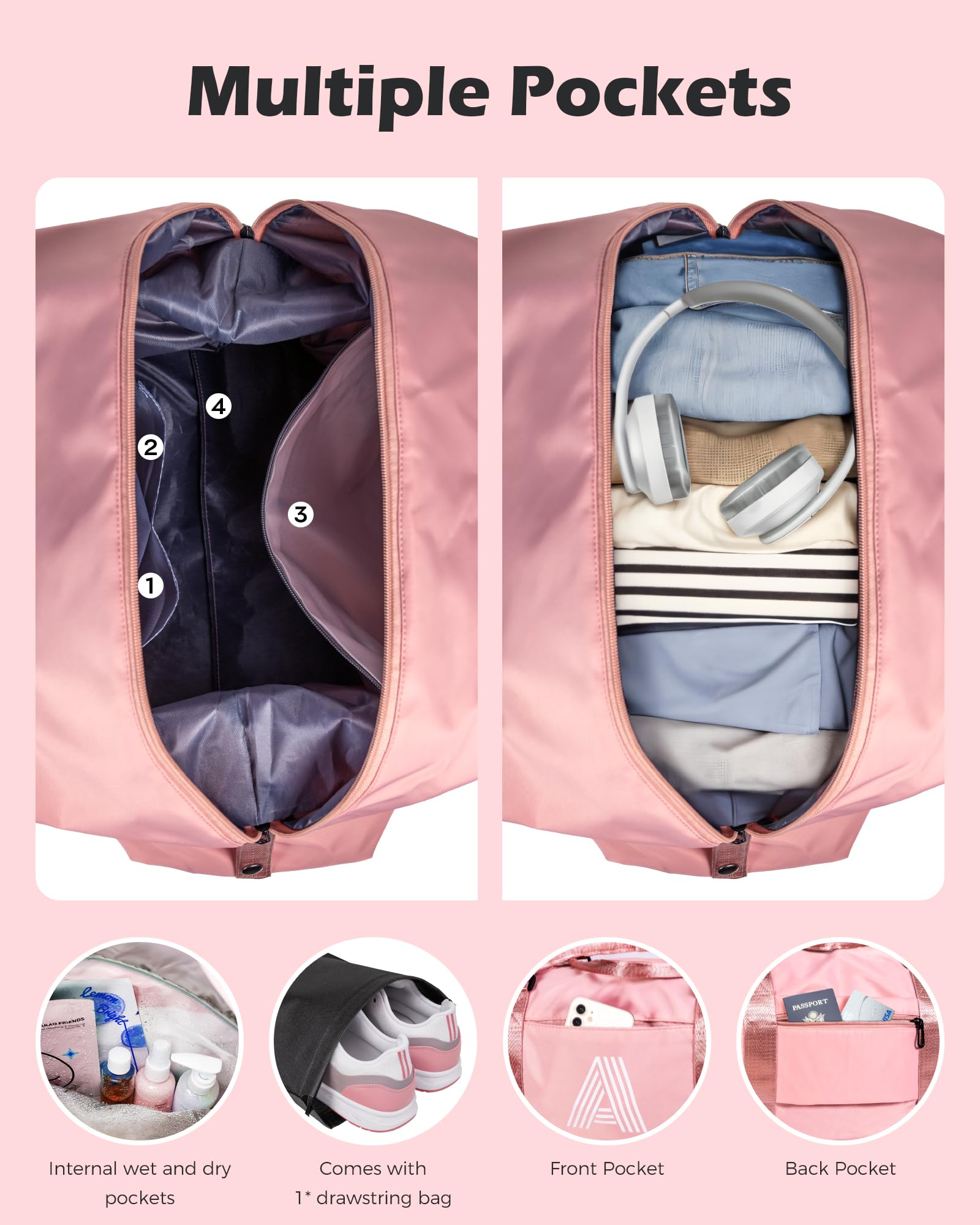 Foto 4 | Bolsa De Viaje Con Iniciales Vogewood Para Hijas Y Niñas - Venta Internacional.