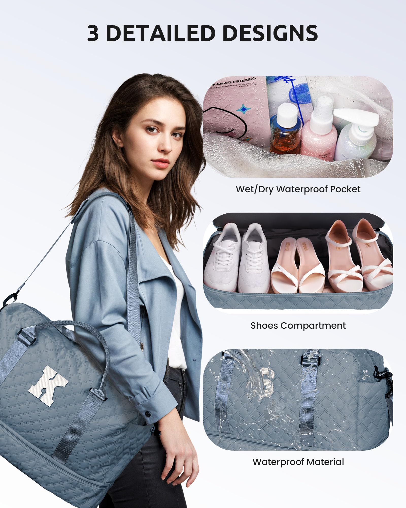 Foto 8 pulgar | Bolsa De Viaje Vogewood De Fin De Semana Para Mujer Con Bolsillo Húmedo - Venta Internacional.